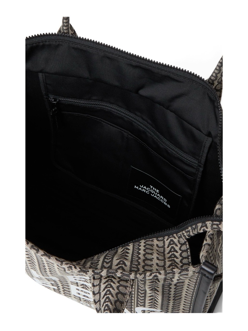 Marc Jacobs Black and White Logo Jacquard Tote - Picture 9 of 10